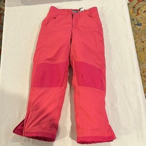 L.L. Bean Girls Kids Pink insulated Snow Ski Snowboard Pants size 12‎ EUC